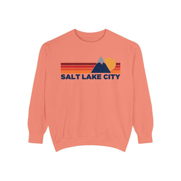 Buy terracotta Salt Lake City, Utah Mountain Stripes Sweatshirt | Comfort Colors - 100% Cotton