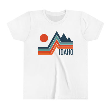 Idaho Youth Shirt - Retro Mountain Idaho Kid's T-Shirt - 0