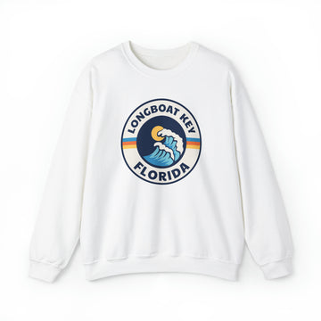 Longboat Key, Florida Sweatshirt - Unisex Crewneck Longboat Key Sweatshirt - Wave Circle