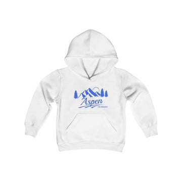 Buy white Retro Aspen, Colorado Youth Hoodie - Mountain Aspen, Colorado Kids Sweatshirt, Cute Aspen, Colorado Children's Pullover