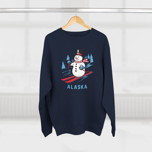 Premium Alaska Skiing Snowman Sweatshirt