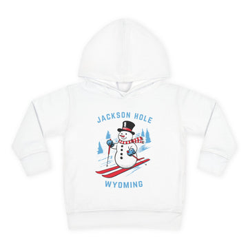Jackson Hole, Wyoming Toddler Hoodie - Unisex Jackson Hole Skiing Snowman Sweatshirt