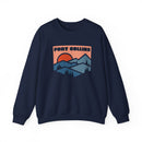 Fort Collins, Colorado Sweatshirt Retro Mountains, Fort Collins Unisex Graphic Crewneck-5