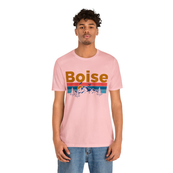 Boise, Idaho Shirt - Mountain Sunset Unisex Boise T-Shirt