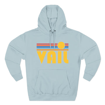 Buy blue-mist Premium Vail, Colorado Hoodie - Retro Sun Unisex Sweatshirt