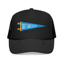 Salt Lake City, Utah Pennant Trucker Hat — Retro Flag Foam Cap-2
