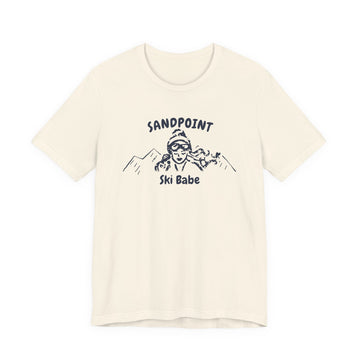 Sandpoint, Idaho Ski Babe T‑Shirt - Retro Skiing Graphic Tee