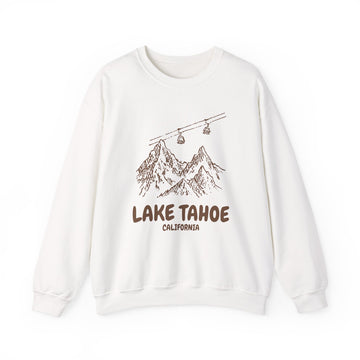 Lake Tahoe, California Mountain Gondola Sweatshirt, Travel Graphic - 0