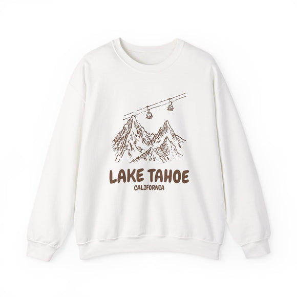 Lake Tahoe, California Mountain Gondola Sweatshirt, Travel Graphic