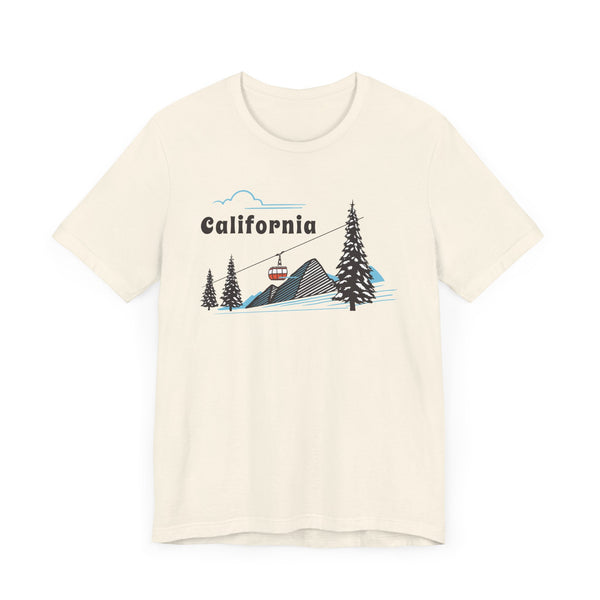 California T-Shirt - Retro Ski Mountain Gondola Unisex California Shirt