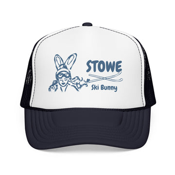Buy navy-white-navy Stowe, Vermont Ski Bunny Trucker Hat