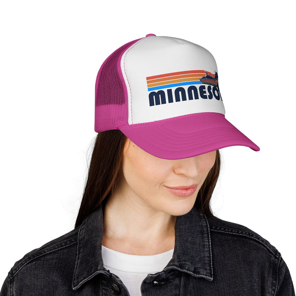 Minnesota Retro PWC Boating Trucker Hat - Vintage Style Minnesota Cap