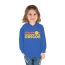 Oregon Toddler Hoodie - Retro Sunrise Unisex Oregon Toddler Sweatshirt-8