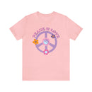 Peace and Love Tee - Unisex Jersey Fun Boho T-shirt-3