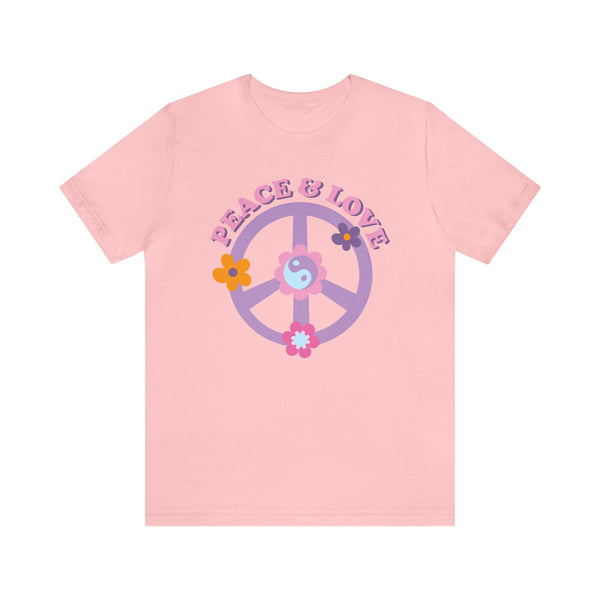 Peace and Love Tee - Unisex Jersey Fun Boho T-shirt