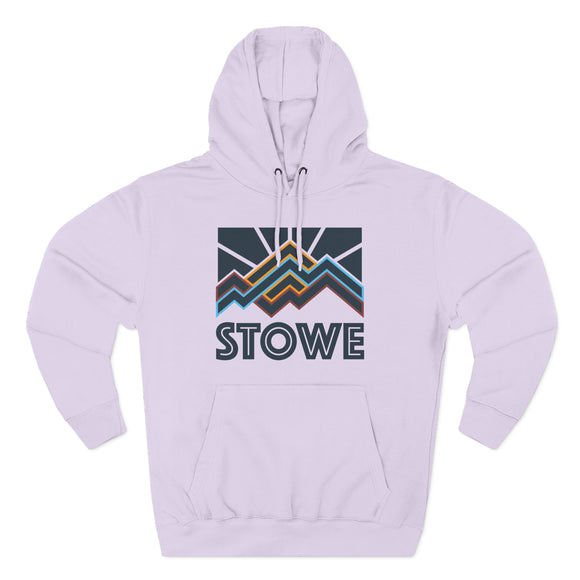 Stowe, Vermont Hoodie - Retro Mountain Unisex Sweatshirt