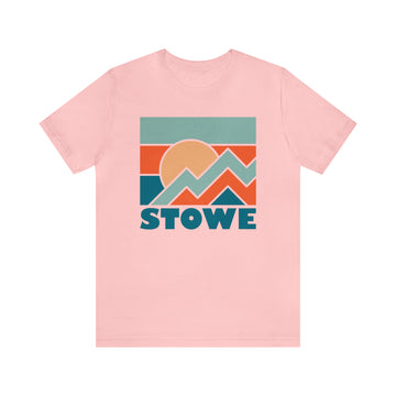 Buy pink Stowe, Vermont T-Shirt - Retro Unisex Stowe Shirt