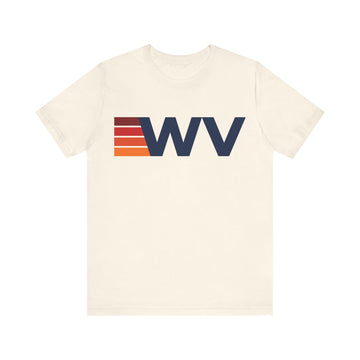 West Virginia Retro Stripes T-Shirt | West Virginia State Tee - 0