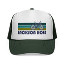 Jackson Hole, Wyoming Retro Bike Trucker Hat - Vintage Style Jackson Hole Cap-3