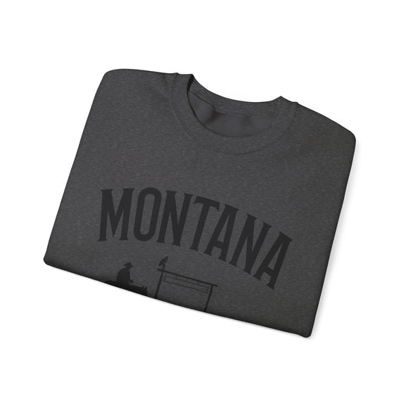 Montana Sweatshirt - Mountain Cowboy Graphic Crewneck