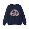 Oahu, Hawaii Sweatshirt - Unisex Retro Beach Crewneck Oahu Sweatshirt