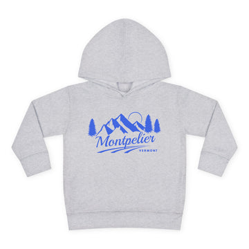 Montpelier, Vermont Toddler Hoodie - Unisex Mountain Montpelier Pullover Sweatshirt, Kids Hooded Jumper, Vermont Souvenir - 0