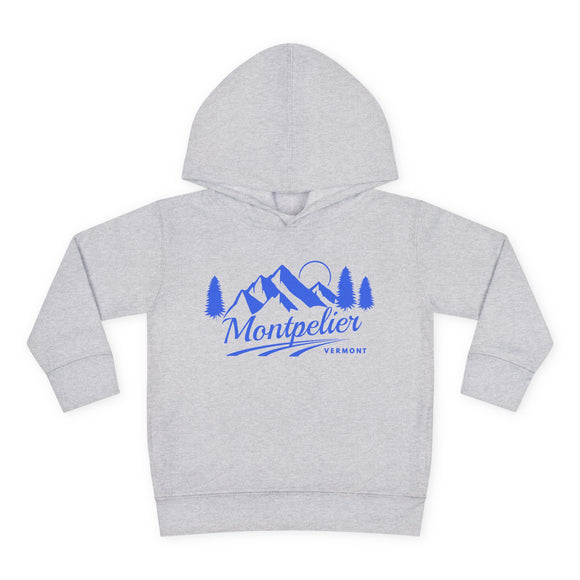 Montpelier, Vermont Toddler Hoodie - Unisex Mountain Montpelier Pullover Sweatshirt, Kids Hooded Jumper, Vermont Souvenir