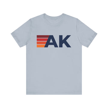 Buy light-blue Alaska Retro Stripes T-Shirt | Alaska State Tee