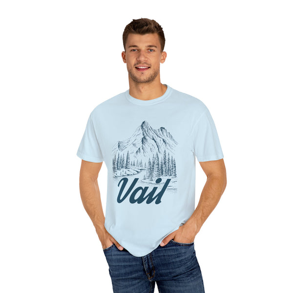 Vail, Colorado Graphic Tee - Mountain Illustration Vail T Shirt