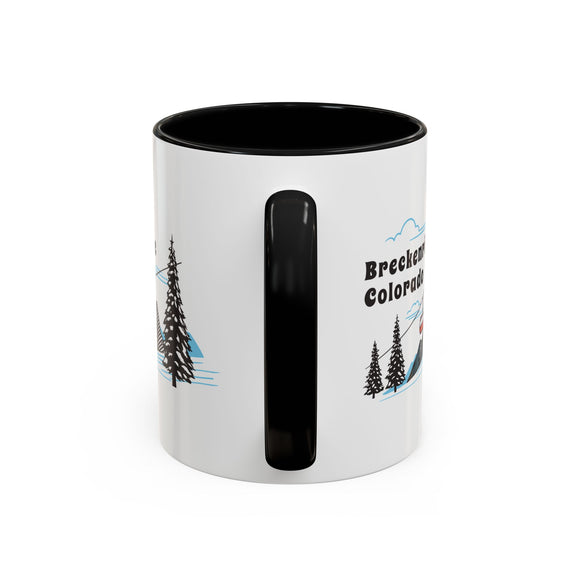 Breckenridge, Colorado Retro Snow Skiing Mountain 11 oz Mug, Ski Lodge Decor Coffee Cup, Mountain Gondola  Lover Gift, Retro Skiing Mug