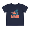 Maui, Hawaii Toddler T-Shirt - Retro Palm Tree Toddler Maui Shirt