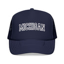 Michigan Trucker Hat — Vintage College Foam Mesh Cap-1