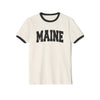 Maine Cotton Ringer Graphic Tee - Unisex Maine T Shirt, Vintage Style Tee, Men's/Women's Tee