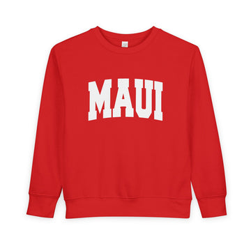 Buy red Maui, Hawaii Sweatshirt - Maui Toddler Crewneck Sweatshirt