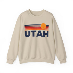 Utah Sweatshirt Retro Sun Unisex - Vintage Utah Inspired Warm Pullover Jumper
