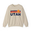 Utah Sweatshirt Retro Sun Unisex - Vintage Utah Inspired Warm Pullover Jumper