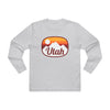 Utah Mens Base Long-sleeve Tee - Retro Ombre Heavy Weight Long Sleeve T-shirt
