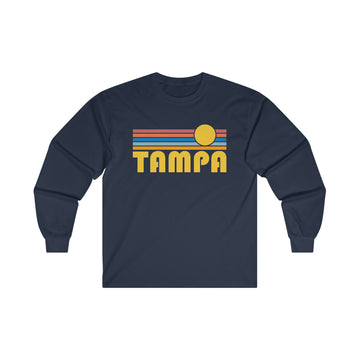 Buy navy Tampa, Florida Long Sleeve Shirt - Retro Unisex Shirt