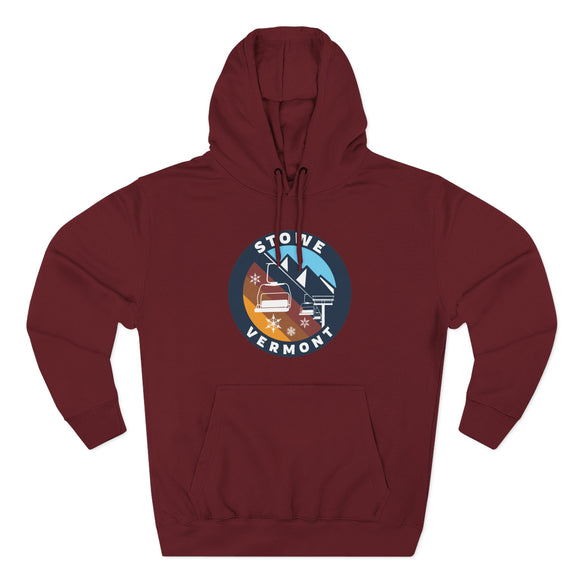 Premium Stowe, Vermont Ski Lift Hoodie