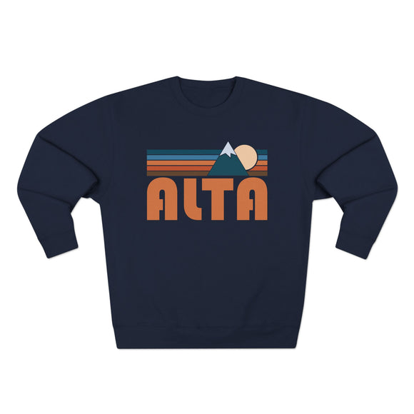 Premium Alta, Utah Retro Mountain Graphic Sweatshirt