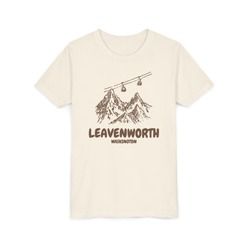 Leavenworth, Washington Youth T-Shirt — Vintage Gondola Ski Mountain Tee