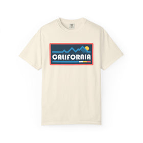 California Graphic Tee, Comfort Colors Retro Mountain Unisex T shirt - 0