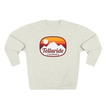 Buy oatmeal-heather Premium Telluride, Colorado Sweatshirt - Retro Unisex Sweatshirt