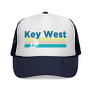 Key West, Florida Retro Sailboat Trucker Hat-2