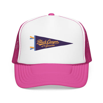 Buy hot-pink-white-hot-pink Black Canyon National Park Pennant Trucker Hat — Vintage Foam Mesh Cap