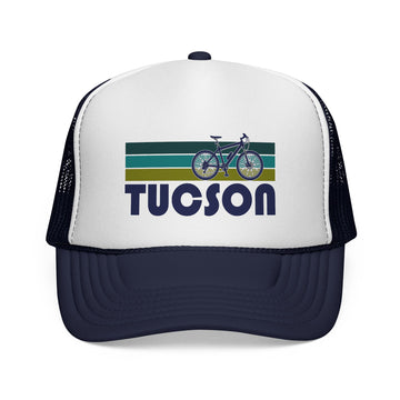 Buy dark-navy Tucson, Arizona Retro Bike Trucker Hat - Vintage Style Tucson Cap