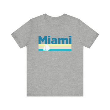 Miami, Florida T Shirt - Sailboat Graphic Tee - 0