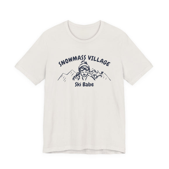 Snowmass Village, Colorado Ski Babe T‑Shirt - Retro Skiing Graphic Tee