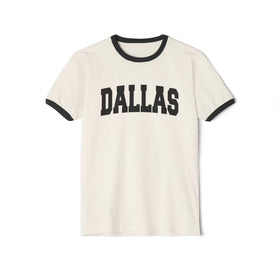 Dallas, Texas Cotton Ringer Graphic Tee - Unisex Dallas T Shirt, Vintage Style Tee, Men's/Women's Tee