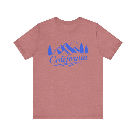 California T-Shirt - Retro Mountain Unisex California Shirt
